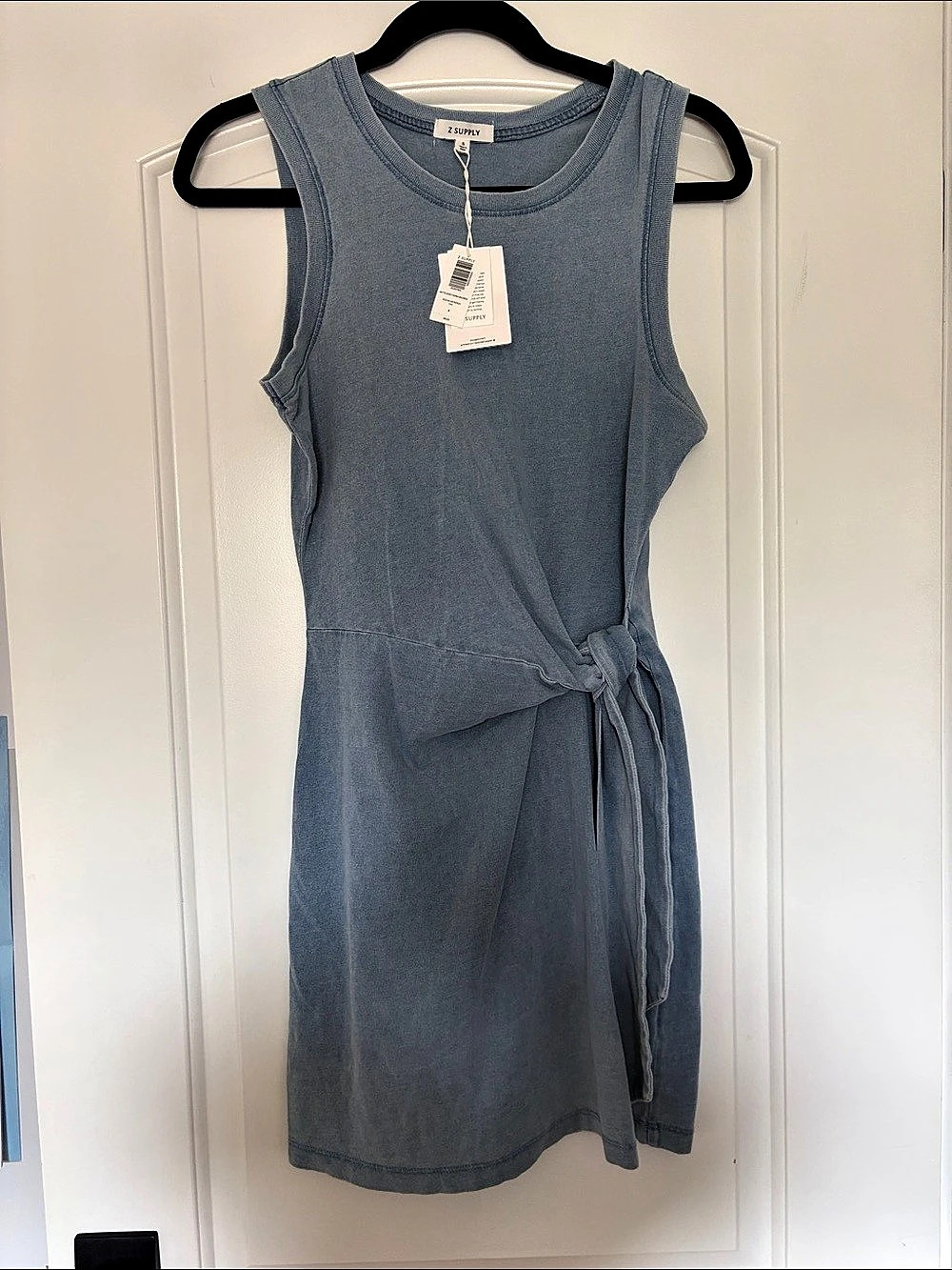 Z supply Women'Small Tie Waist Mini Dress in Blue Size Small NWT